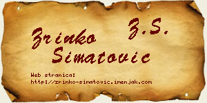Zrinko Simatović vizit kartica